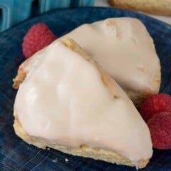 plate of vanilla scones