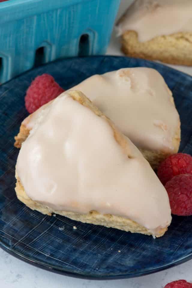 plate of vanilla scones