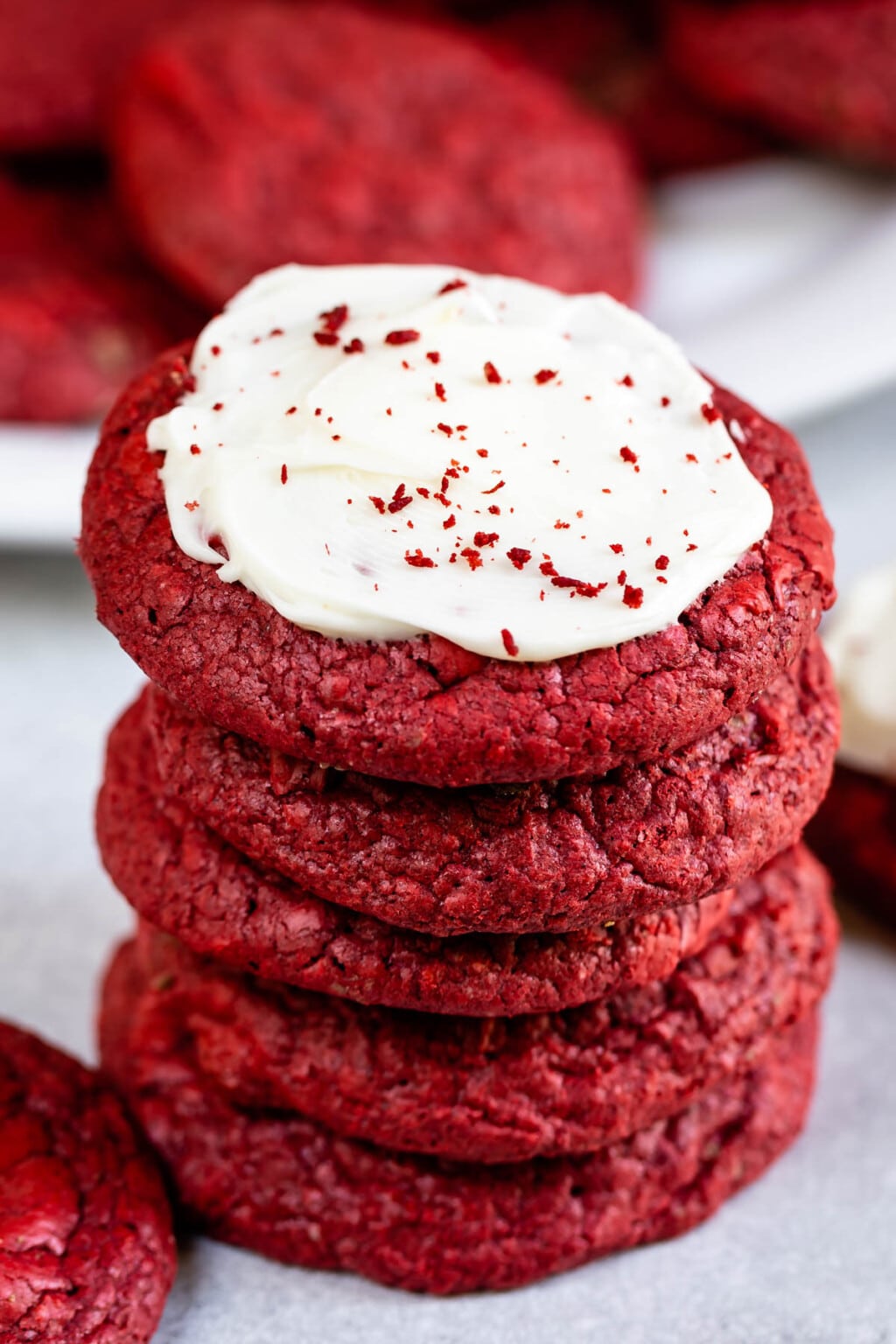 red velvet cookies with cake mix and cream cheese