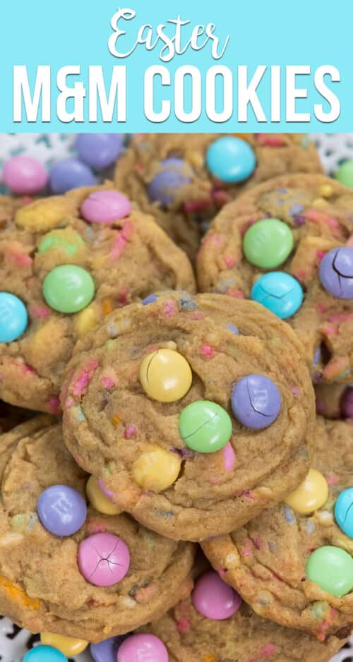 easter m&m cookies