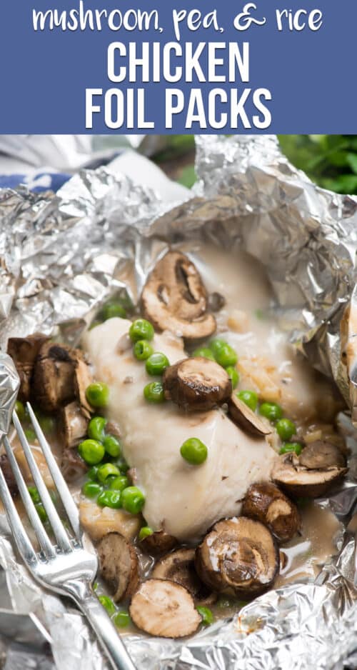 mushroom chicken foil packets
