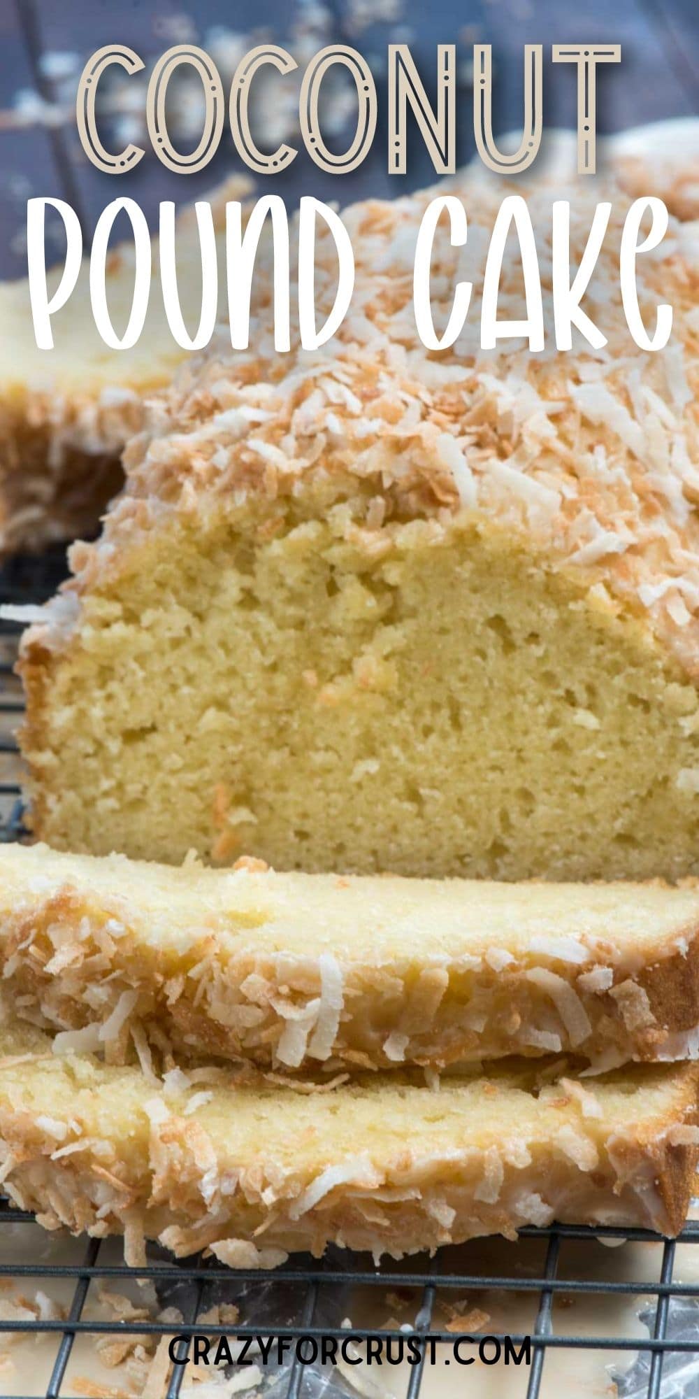 coconut pound cake sliced
