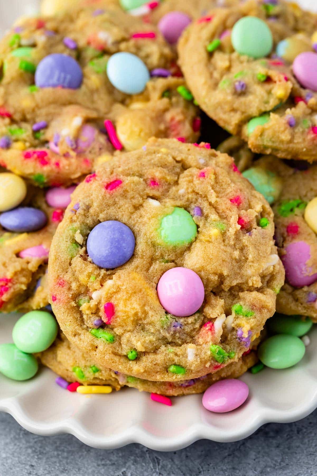 cookies on white plate.