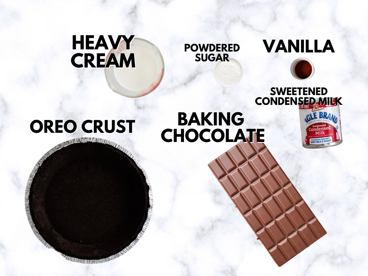 ingredients in chocolate pie.