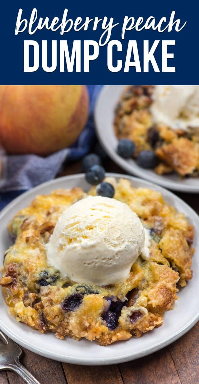 dump cake on plate