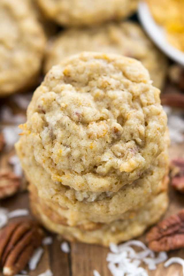 stack of cookies showing top