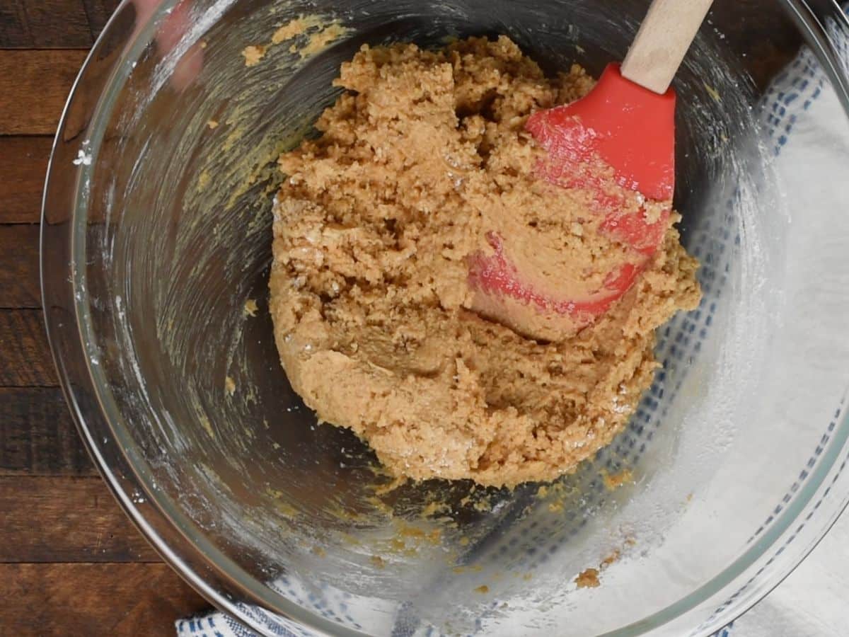 bowl with peanut butter mixture.