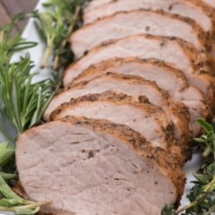 sliced grilled pork loin