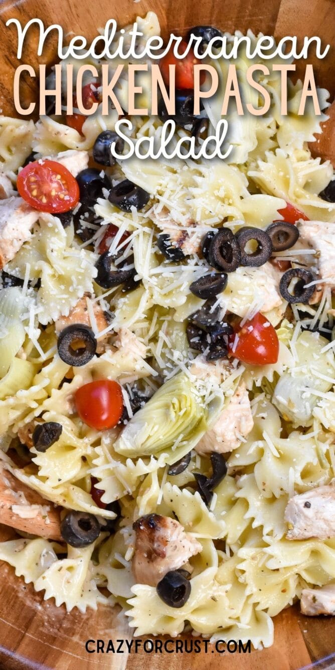 close up of pasta salad in bowl