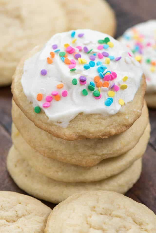 stack of sugar cookies