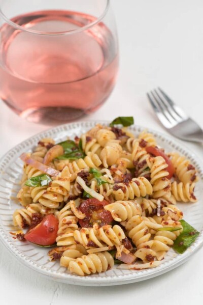 Spicy Italian Pasta Salad (Arrabbiata Style) - Crazy for Crust