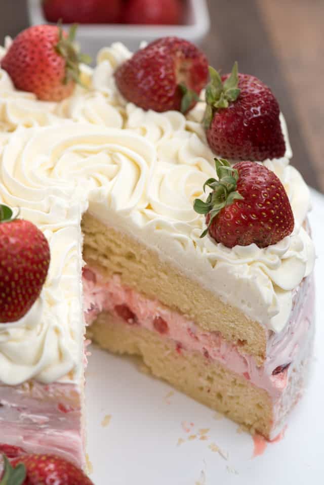 Strawberry Shortcake Layer Cake - Crazy for Crust