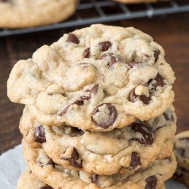 stack of chocolate chip cookies