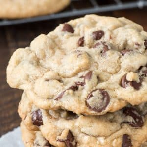 stack of chocolate chip cookies