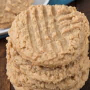 peanut butter cookies stack