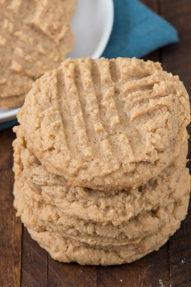 peanut butter cookies stack