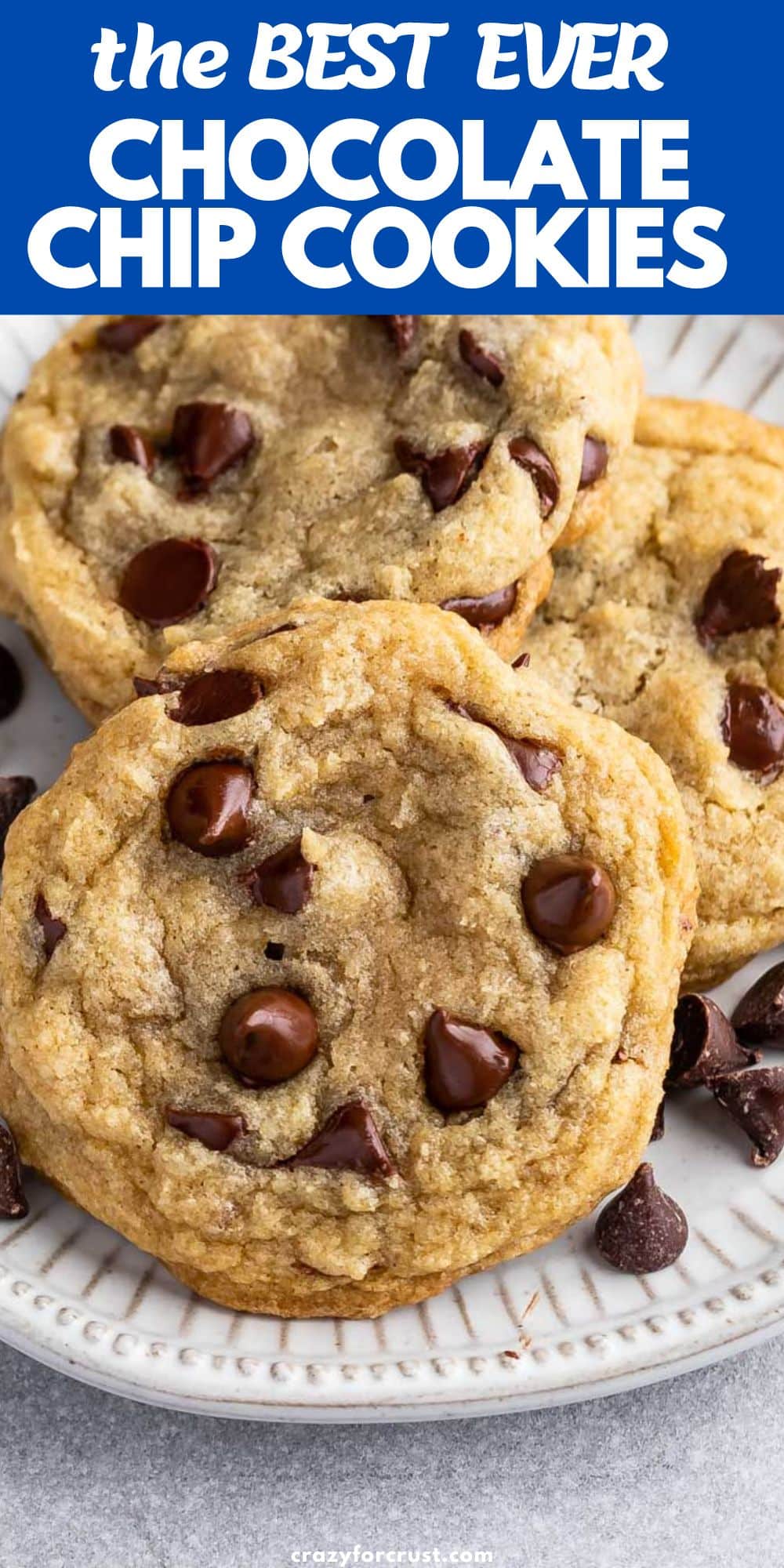 3 cookies on white plate with rack behind