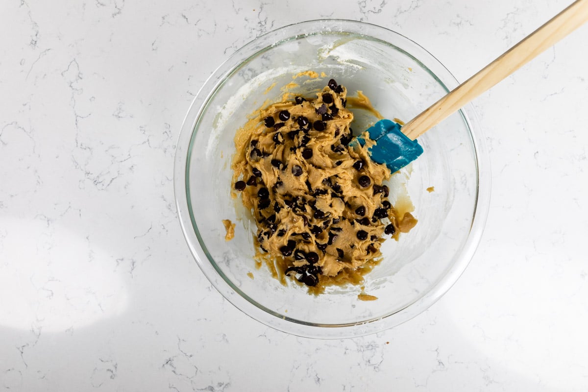 cookie dough in bowl.