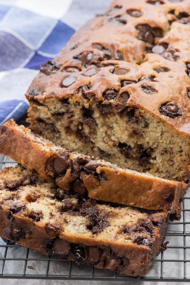 Chocolate Chip Banana Bread - Crazy for Crust