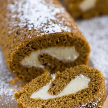 pumpkin roll sliced