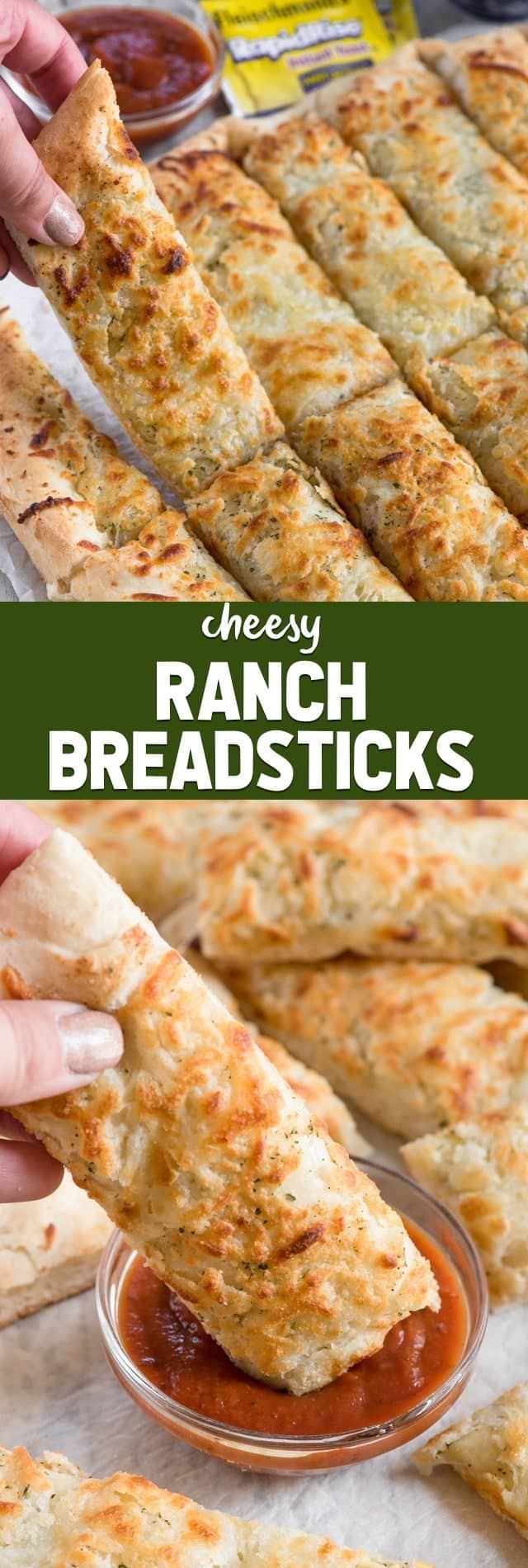 cheese ranch breadstick collage photo