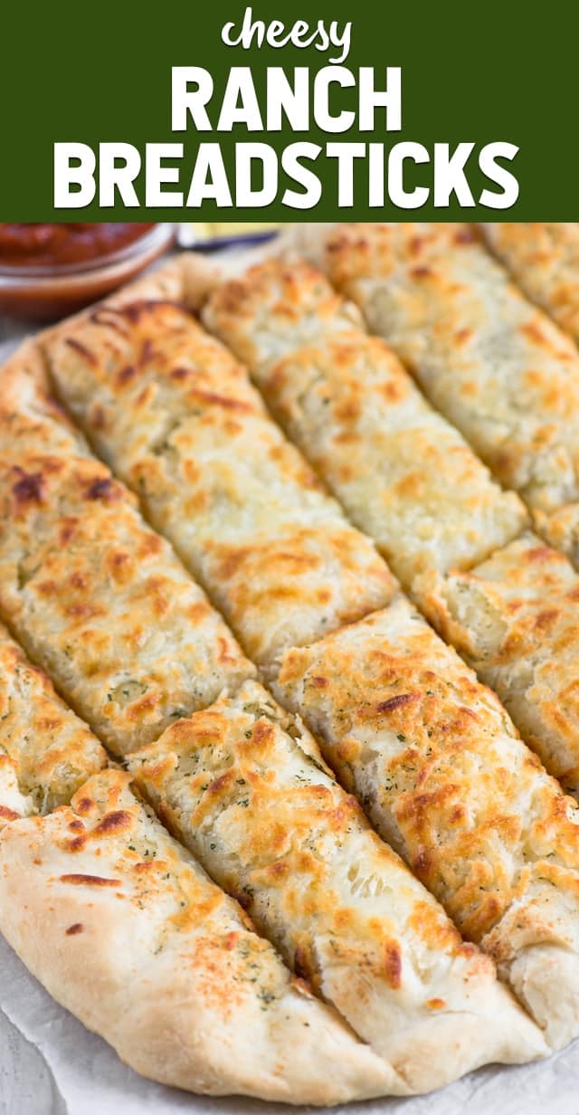 Cheesy Ranch Breadsticks are perfect with any meal. These breadsticks are homemade and full of ranch flavor. We all loved these easy breadsticks!