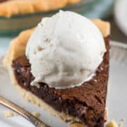 Chocolate Fudge Pie Recipe is perfect with ice cream!