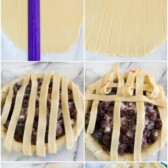 how to make a lattice pie crust collage