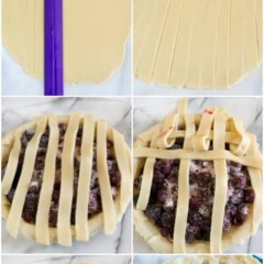 how to make a lattice pie crust collage