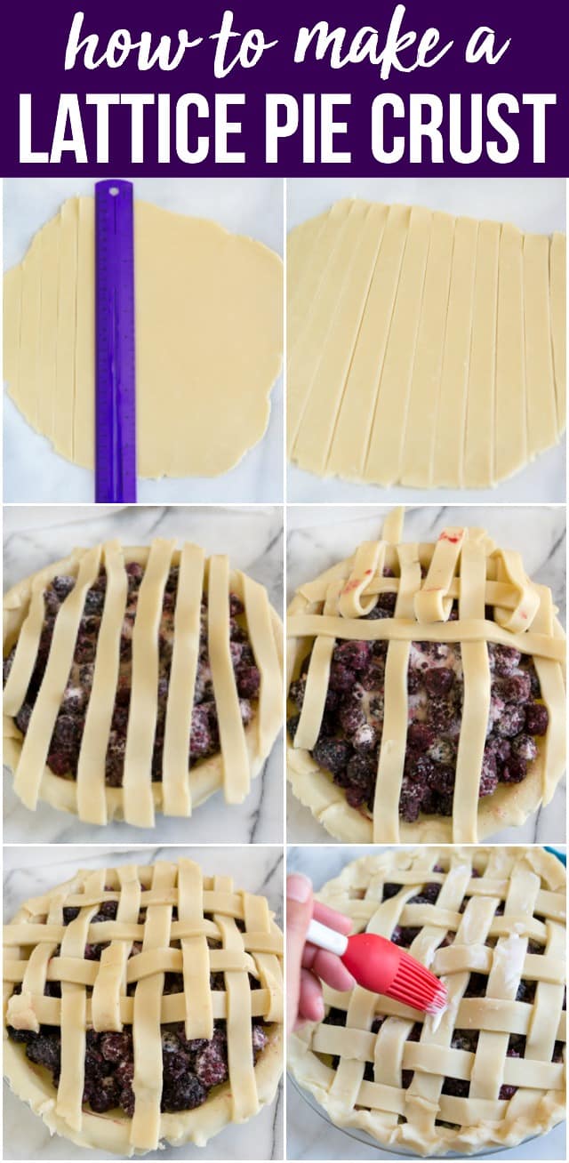 how to make a lattice pie crust collage