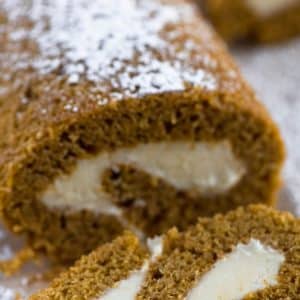 pumpkin roll sliced