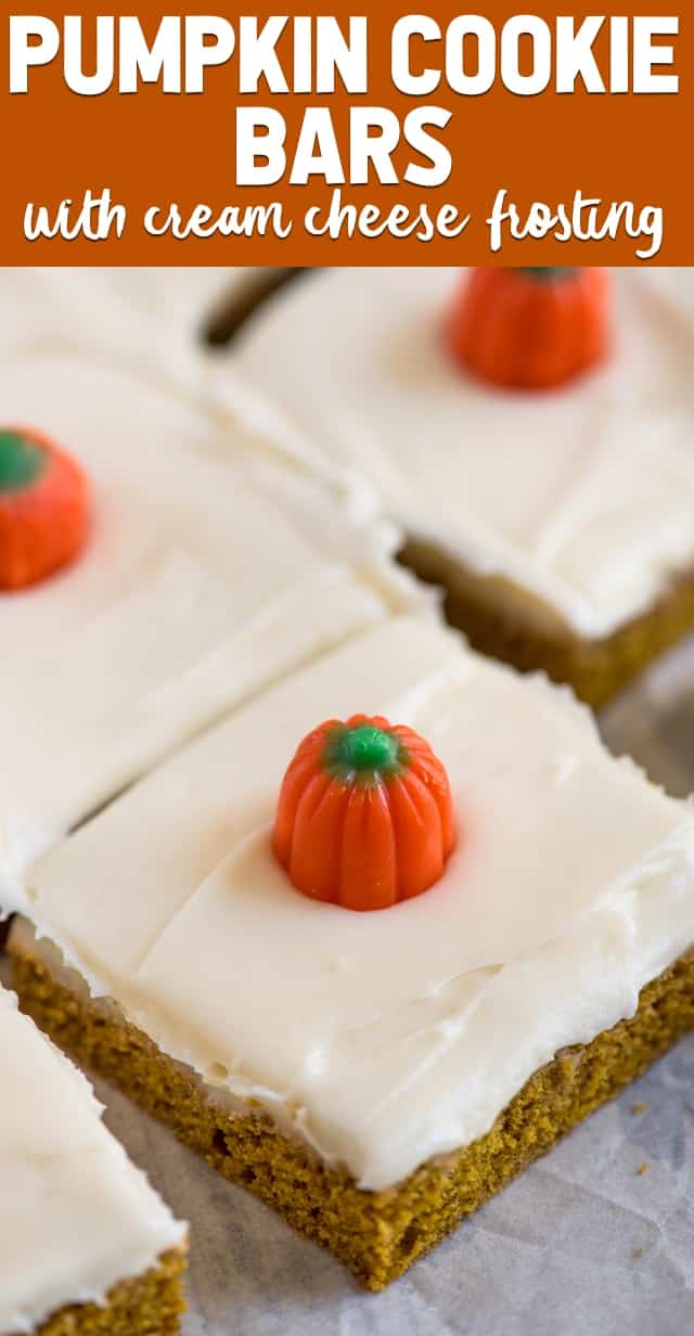 pumpkin bar with cream cheese frosting