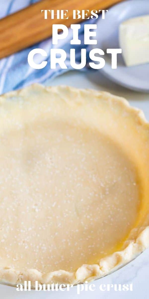 This EASY Pie Crust Recipe with butter is the best homemade flaky pie crust you'll ever make. NEVER buy a store bought pie crust again once you make this one!