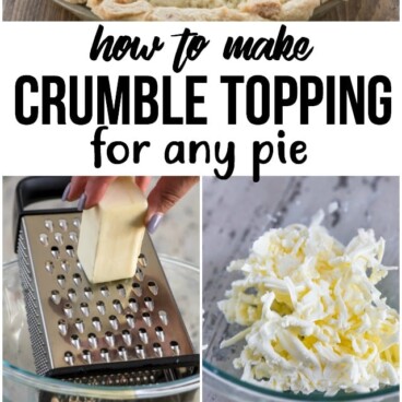 collage of how to make crumble topping photos