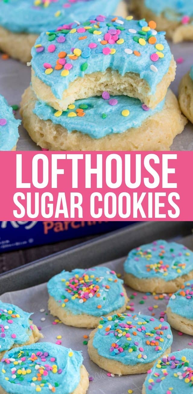 collage of Lofthouse cookies recipe