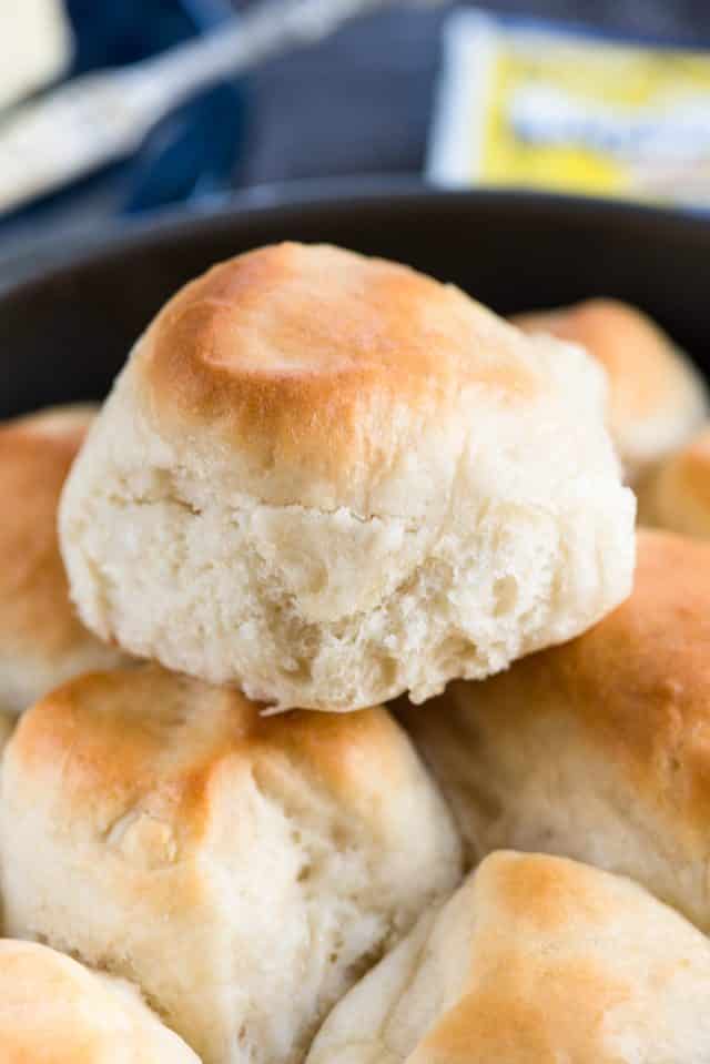 homemade roll in pan