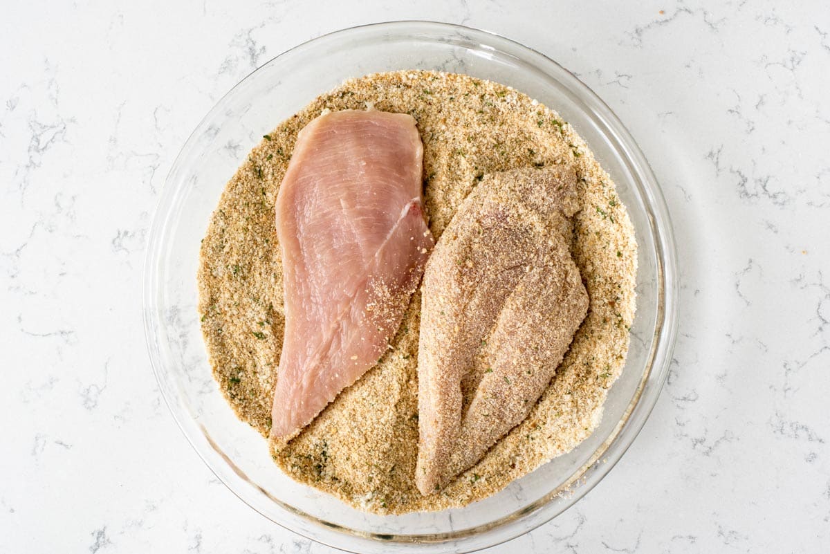 chicken breasts in breading 