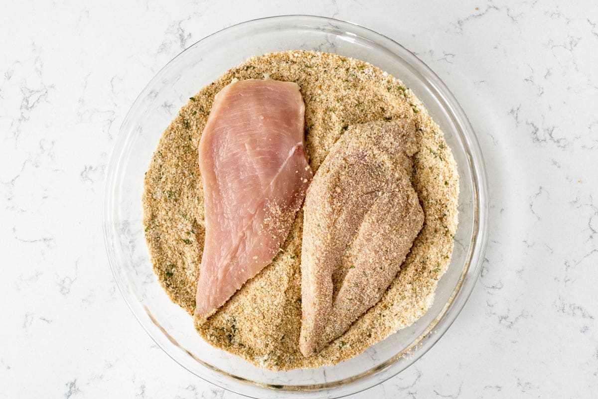 chicken breasts in breading