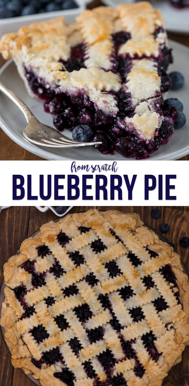 This classic Blueberry Pie recipe can be made with a lattice, a double crust, or a crumble topping. Use fresh or frozen blueberries to have this easy classic pie recipe all year long.