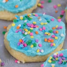 Lofthouse cookies with blue frosting