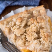 slice of peach pie