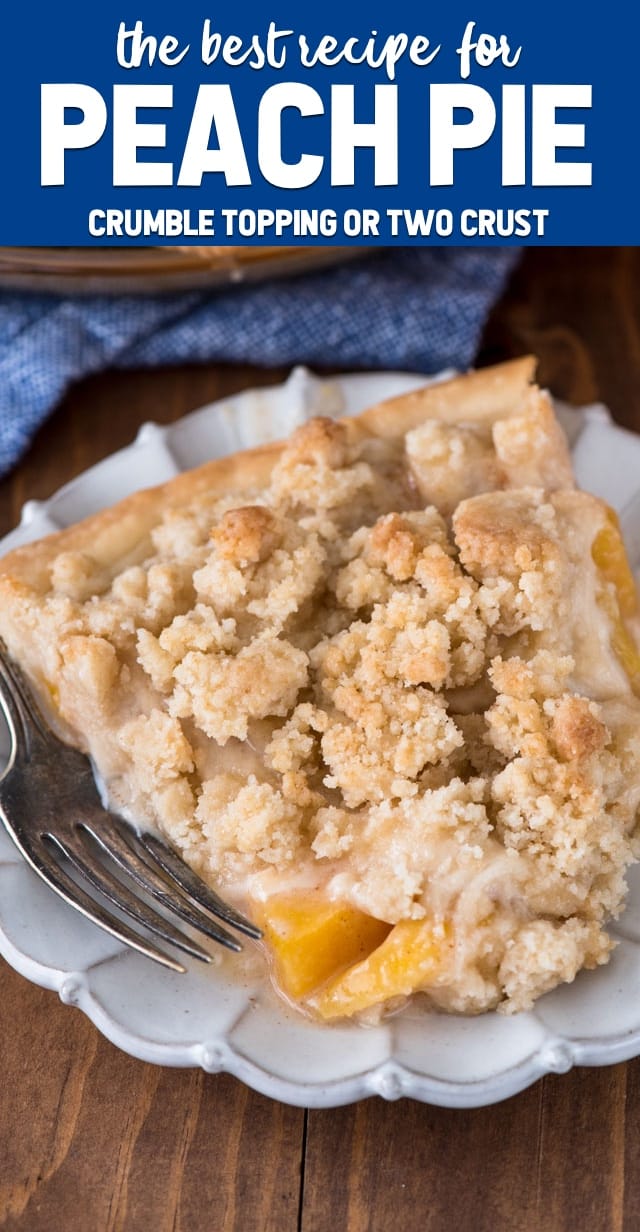 slice of peach pie