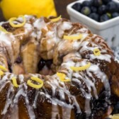 Blueberry Lemon Monkey Bread on plate