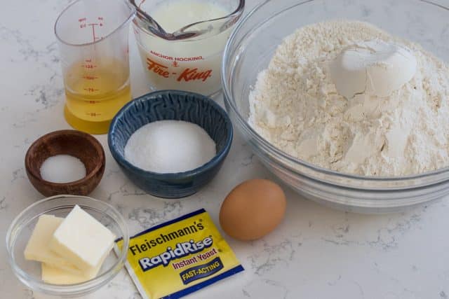 Ingredients for how to make homemade monkey bread