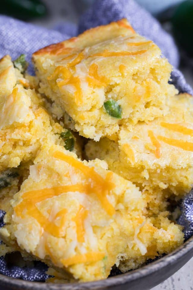 basket of Mexican cornbread