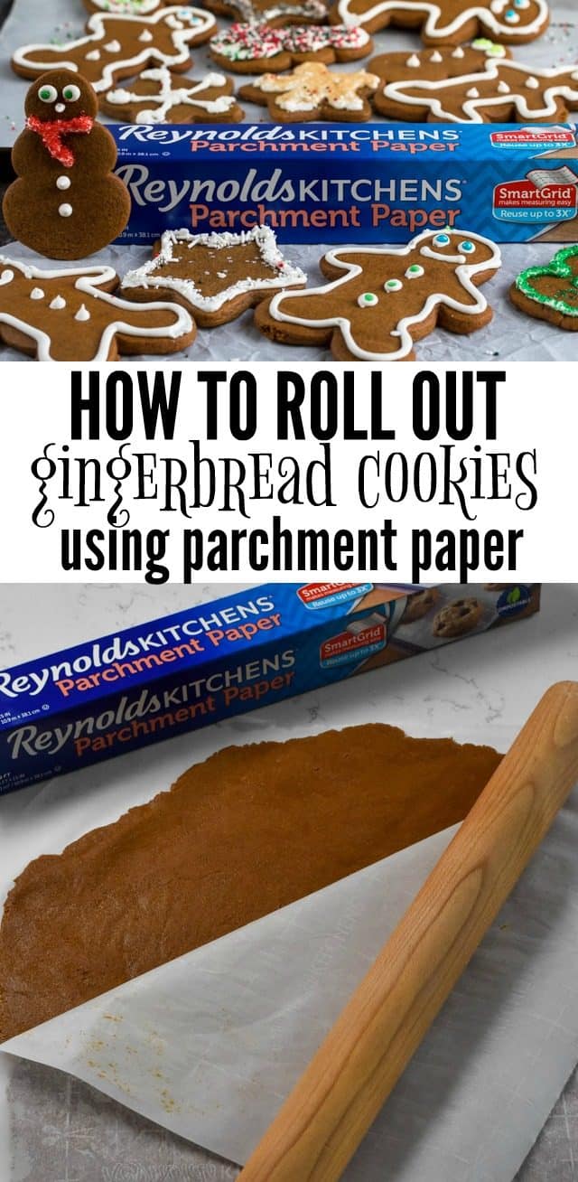 Using Reynolds Parchment Paper makes making gingerbread cookies EASY!