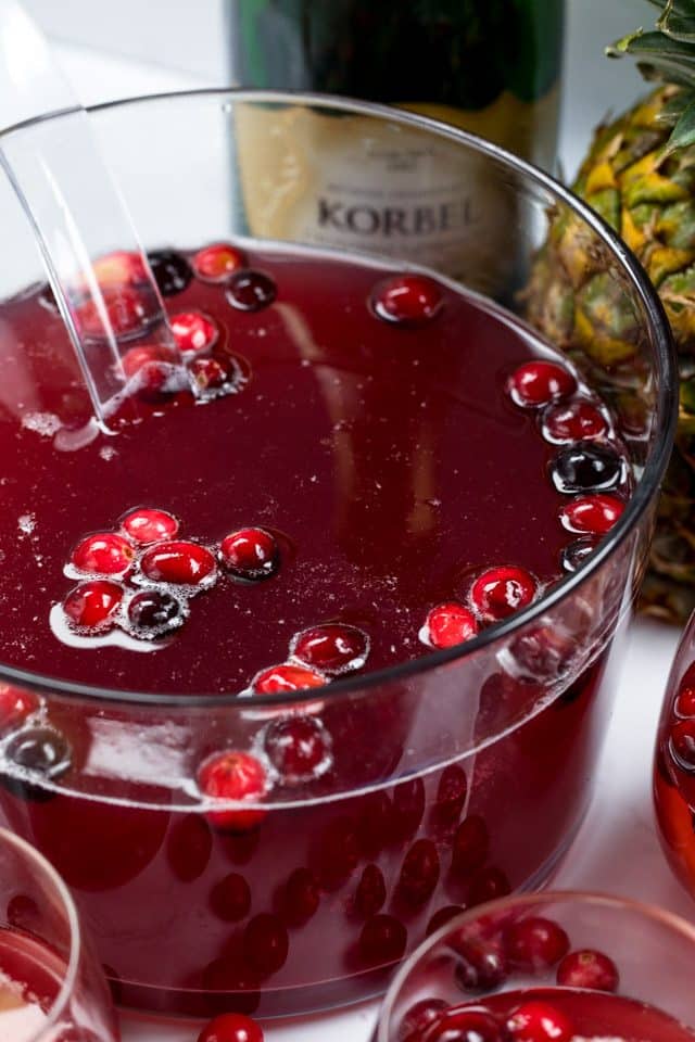 Cranberry Champagne Punch - Crazy for Crust