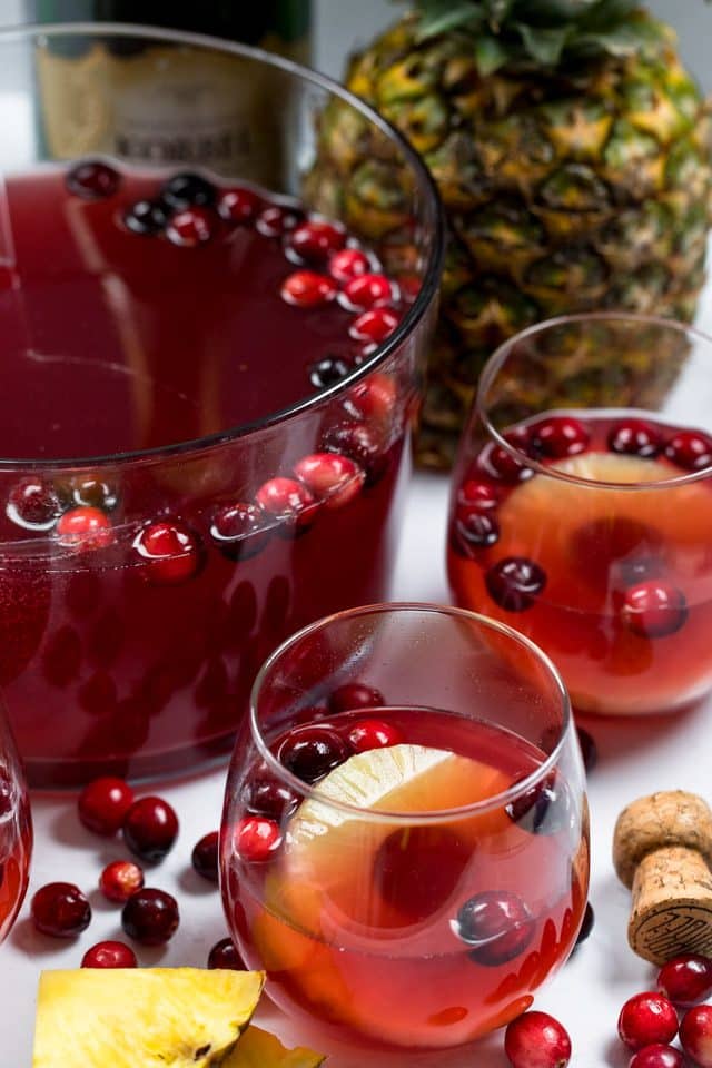 Cranberry Champagne Punch - Crazy for Crust