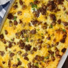 overhead shot of Hashbrown Casserole