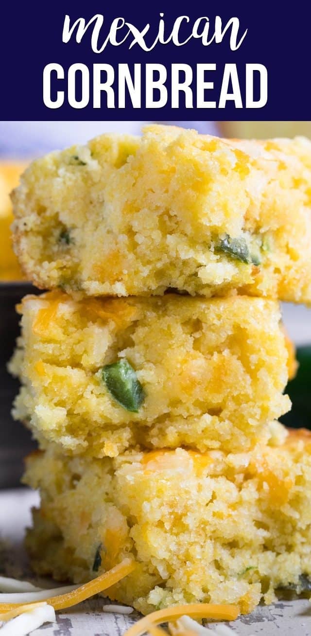 stack of Mexican cornbread